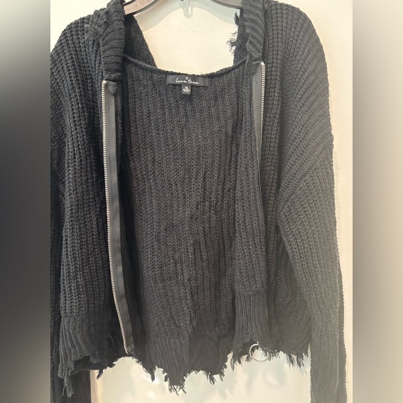 Ripped crop jacket size XL black - Picture 2 of 5